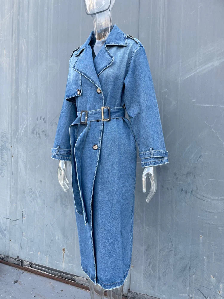 CHELSEA - DENIM - TRENCH COAT