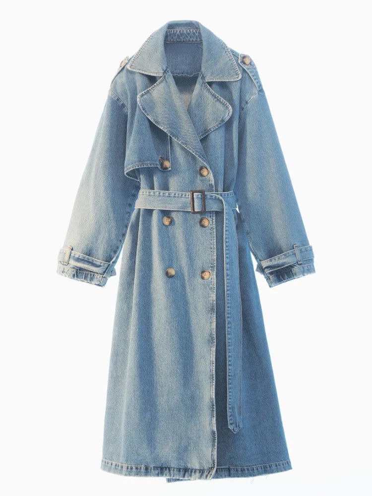 CHELSEA - DENIM - TRENCH COAT