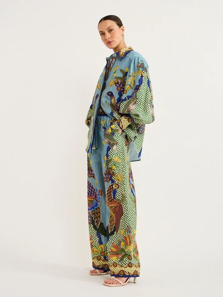 LIVIA – Stilrent semester-set med puffärmar | Chic & bekvämt