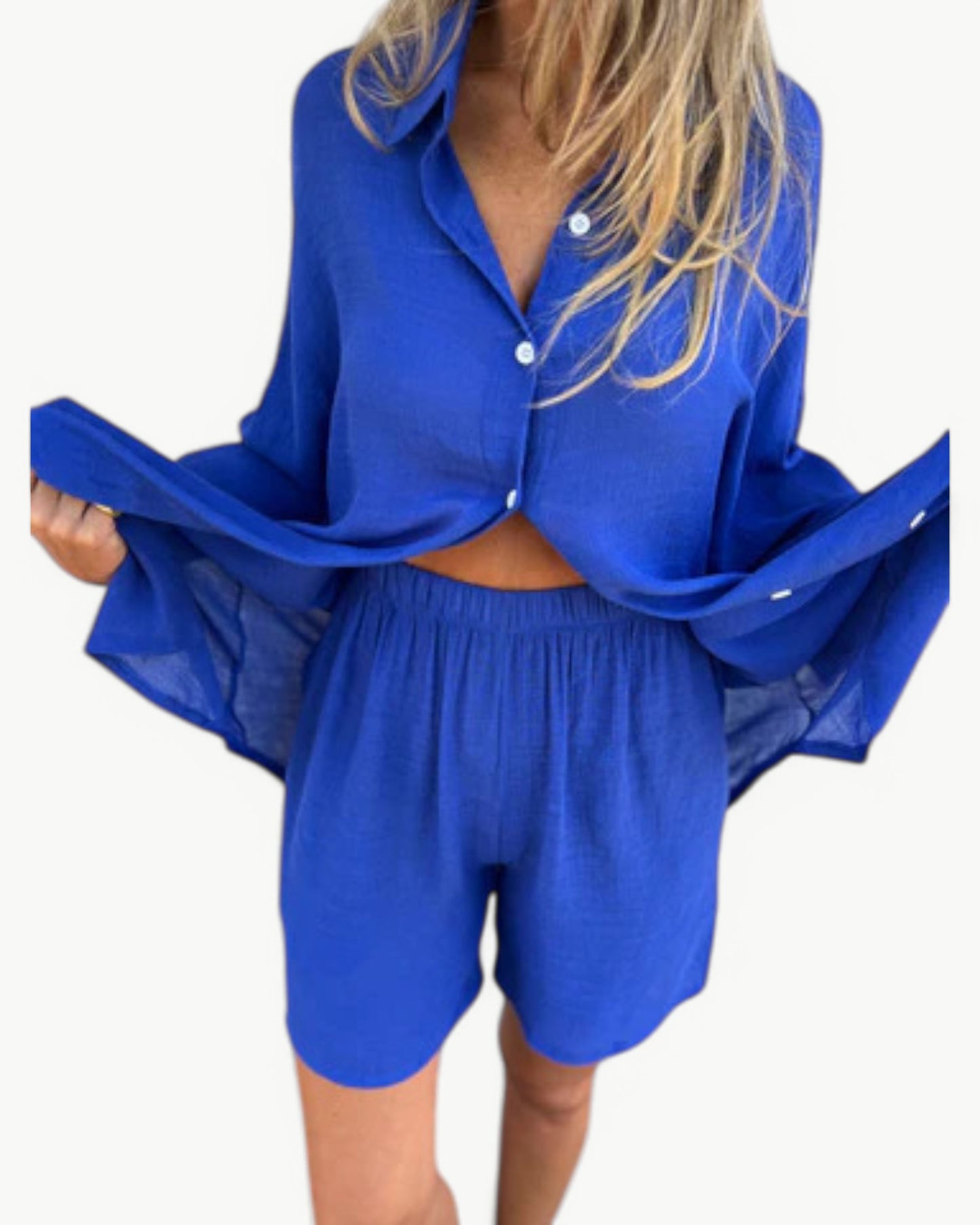 JADE – 2-delat set med skjorta & shorts | Stilren & avslappnad look