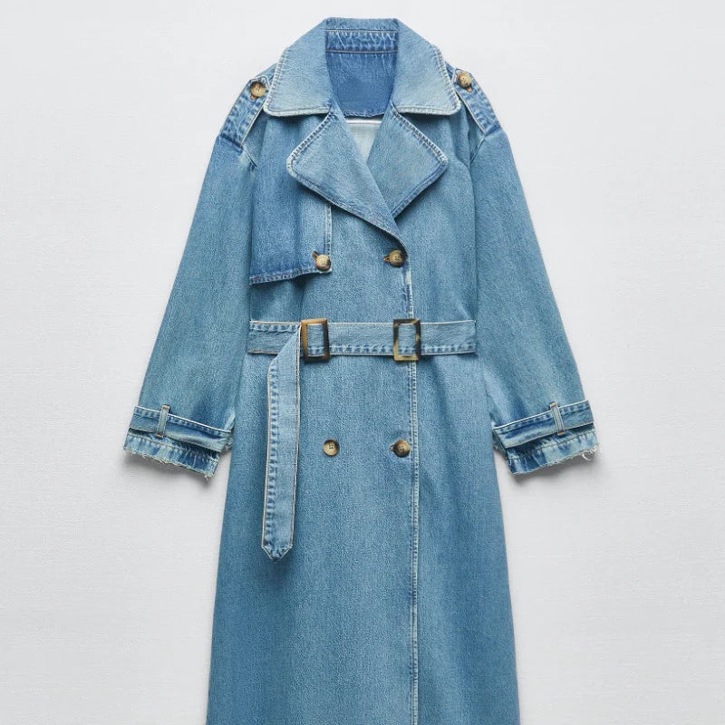 CHELSEA - DENIM - TRENCH COAT