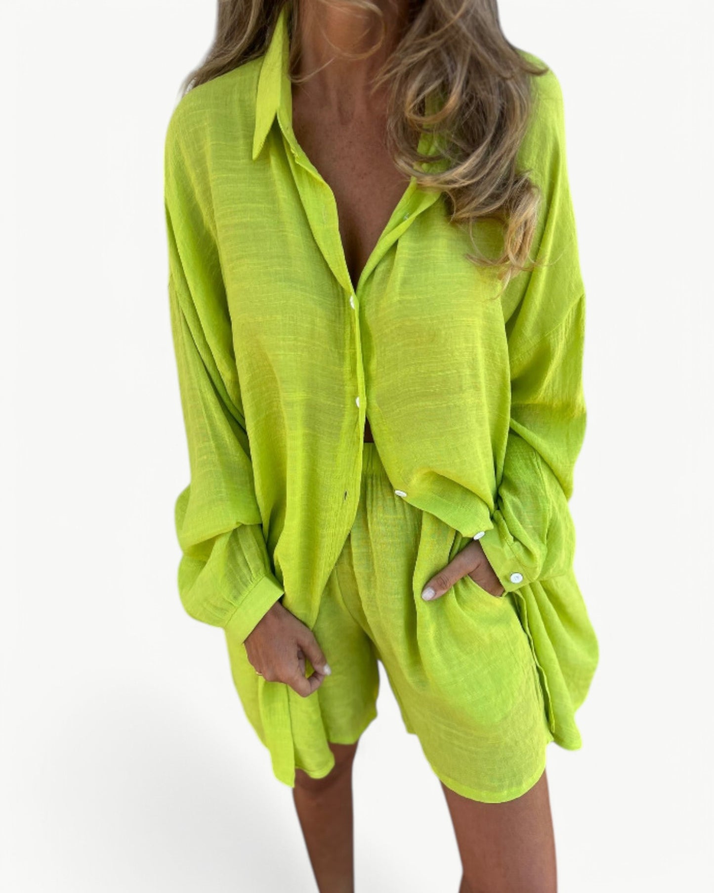JADE – 2-delat set med skjorta & shorts | Stilren & avslappnad look