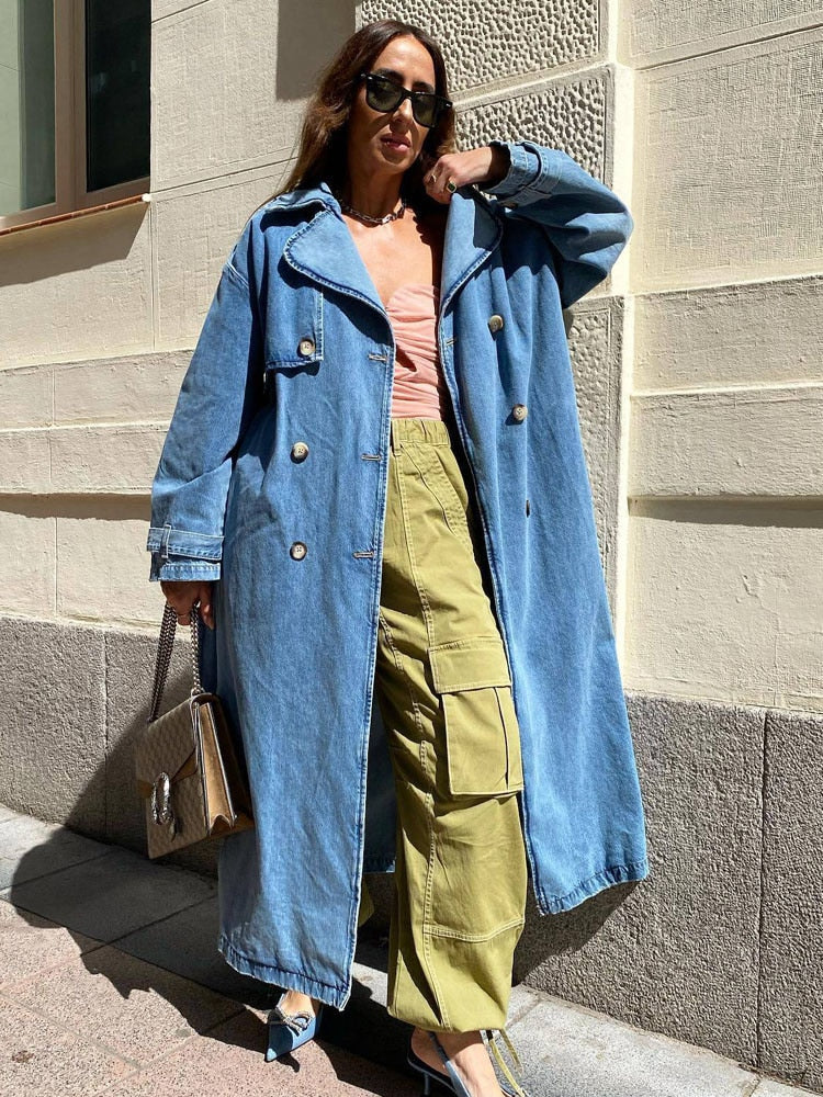 CHELSEA - DENIM - TRENCH COAT