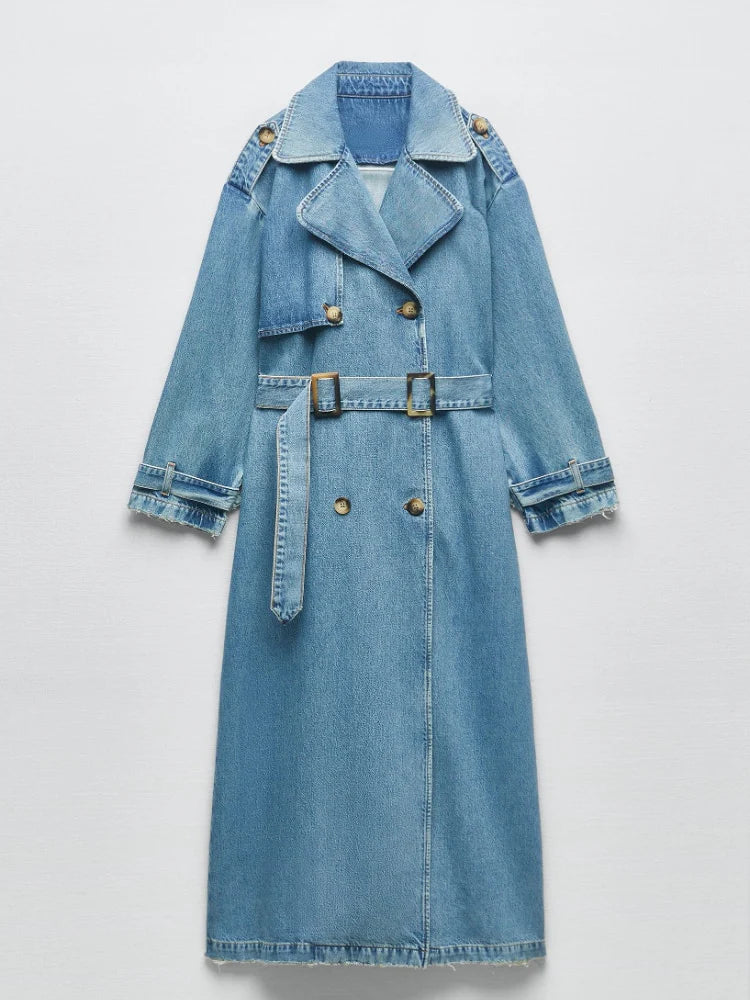 CHELSEA - DENIM - TRENCH COAT