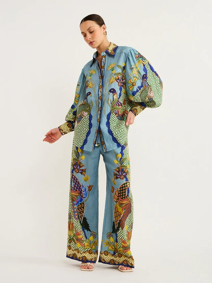 LIVIA – Stilrent semester-set med puffärmar | Chic & bekvämt