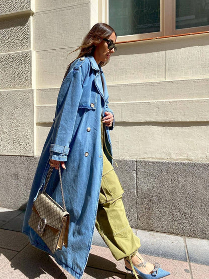 CHELSEA - DENIM - TRENCH COAT