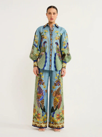 LIVIA – Stilrent semester-set med puffärmar | Chic & bekvämt