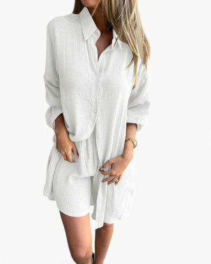 JADE – 2-delat set med skjorta & shorts | Stilren & avslappnad look